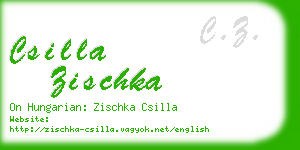 csilla zischka business card